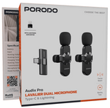 ميكروفون لافاليير مزدوج بورودو أوديكس برو بمنفذ تايب سي ولايتنينغ - JawdaTop