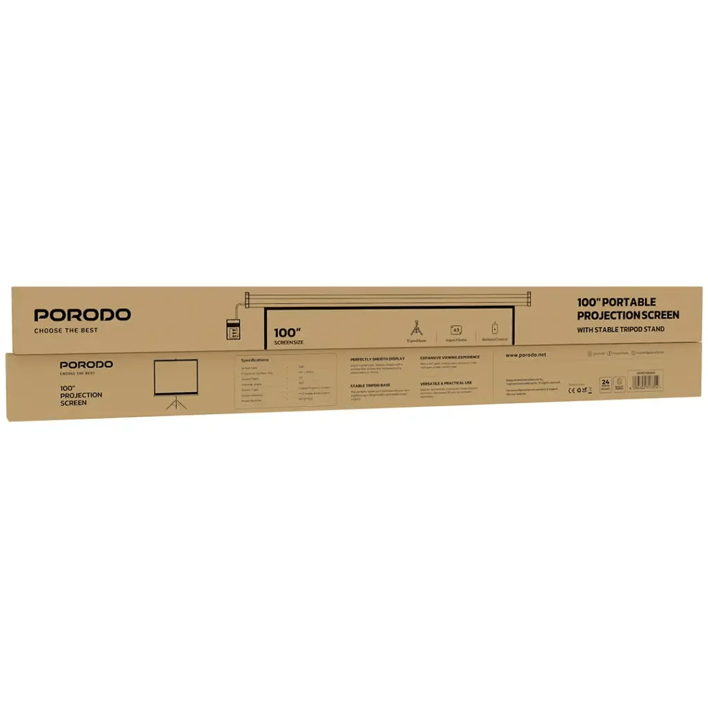 شاشة العرض المحمولة من بورودو بحجم 100 بوصة - JawdaTop