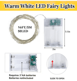 سلسلة إضاءة عيد ليد 50 لمبة – بطول 5 أمتار - JawdaTop