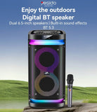 سماعة بلوتوث من يسيدو مزدوجة مع إضاءة أر جي بي وميكروفون - JawdaTop