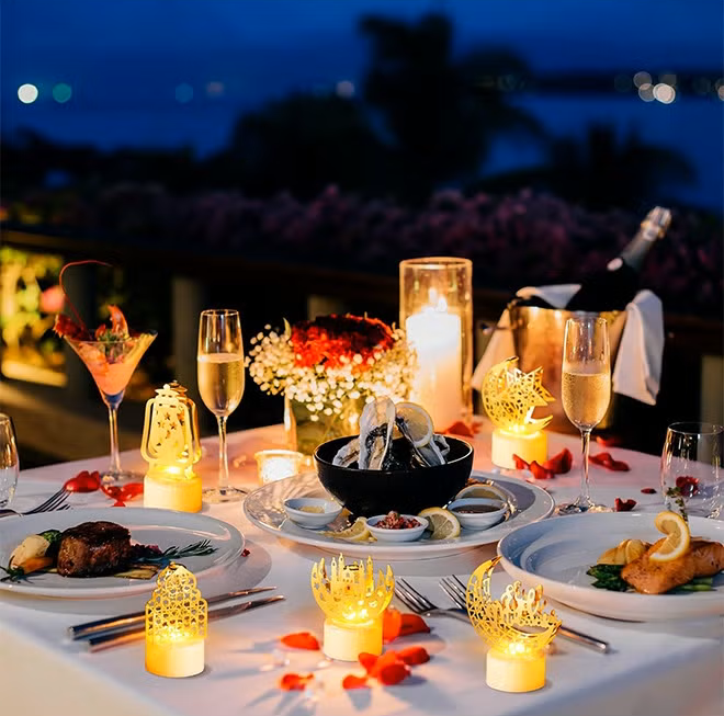 طقم 6 فوانيس ديكور رمضان وعيد الفطر بإضاءة ليد - JawdaTop