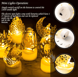 طقم 6 فوانيس ديكور رمضان وعيد الفطر بإضاءة ليد - JawdaTop