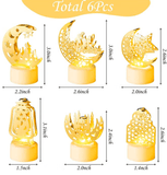 طقم 6 فوانيس ديكور رمضان وعيد الفطر بإضاءة ليد - JawdaTop