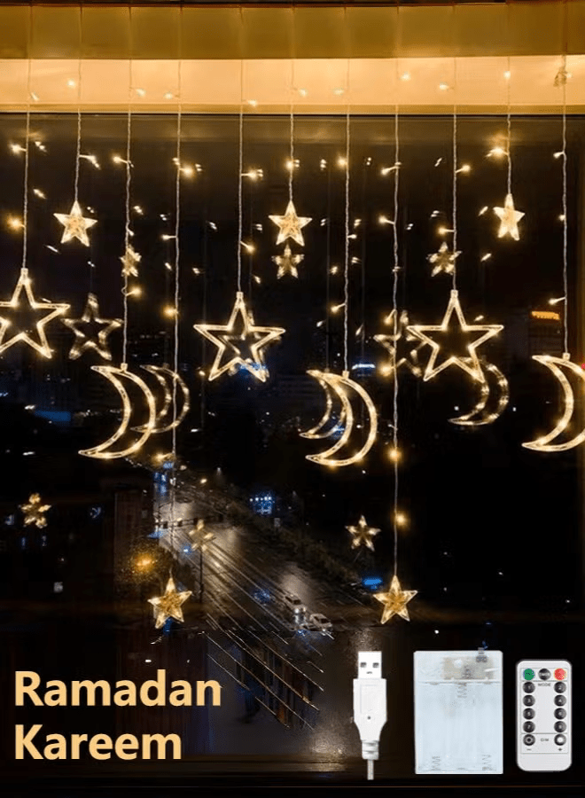 زينة رمضان بإضاءة إل إي دي على شكل هلال ونجوم - JawdaTop